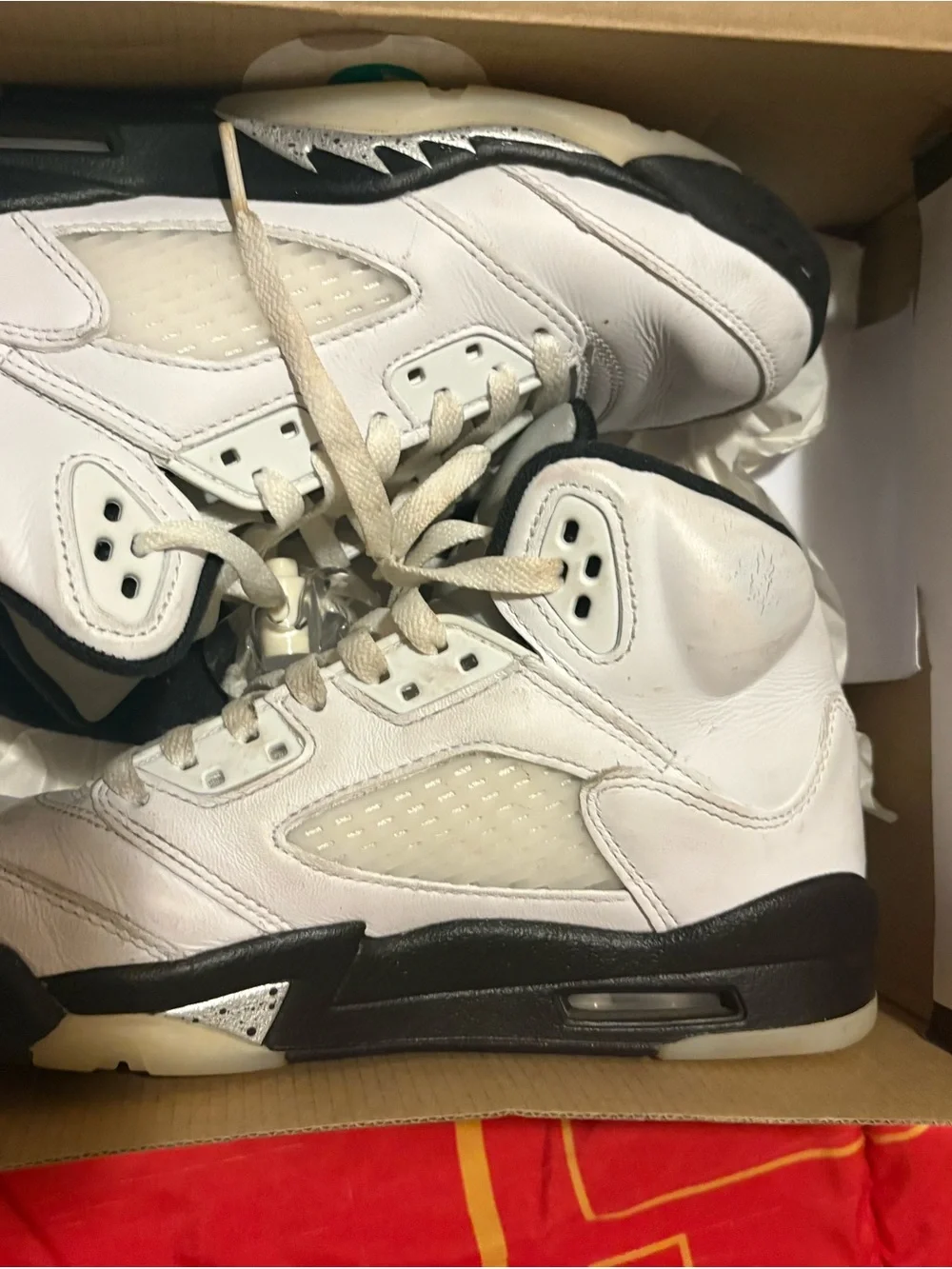 Jordan White and Black Men's High-Top Sneakers